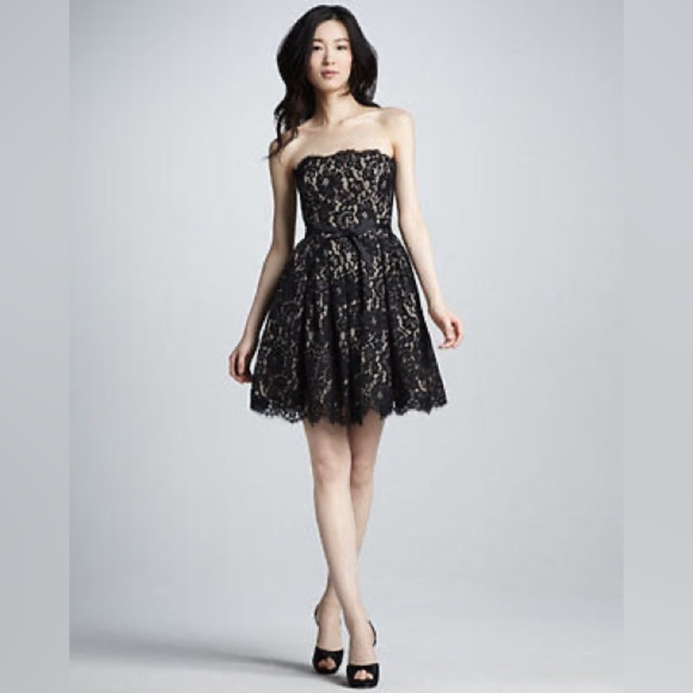 NWT Robert Rodriguez Neiman Marcus Strapless Lace Dress Size 10